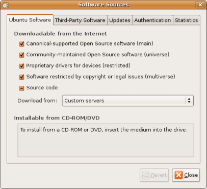 Screenshot sinaptica Package Manager