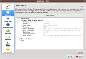 k3b 2.0 - Settings