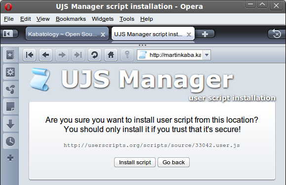 UJS - Opera User Script Manager
