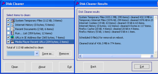 dos clean disk
