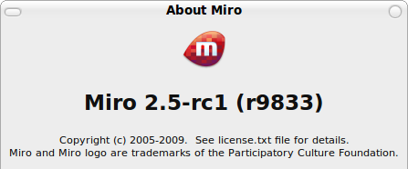 Miro 2.5 rc1