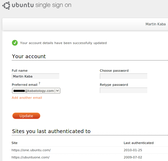 Ubuntu Single Sign on Service
