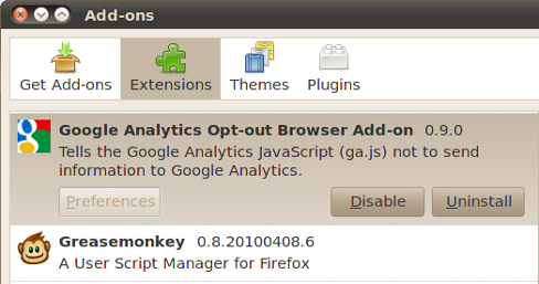 Google Analytics Opt-out add-on
